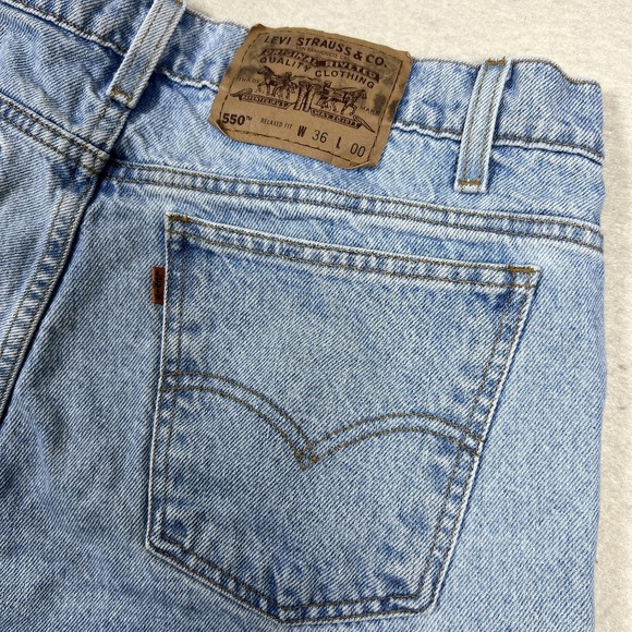 Levi's Other - Vintage Levi's Orange Tab Shorts Mens 36 Light Wash 550 Relaxed Fit Jorts Casual